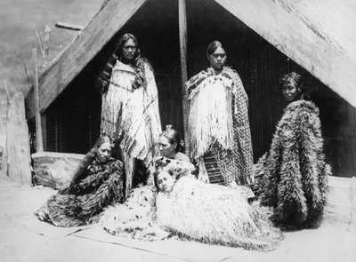 Un gruppo di donne Maori, c.1880s da Burton Brothers Studio